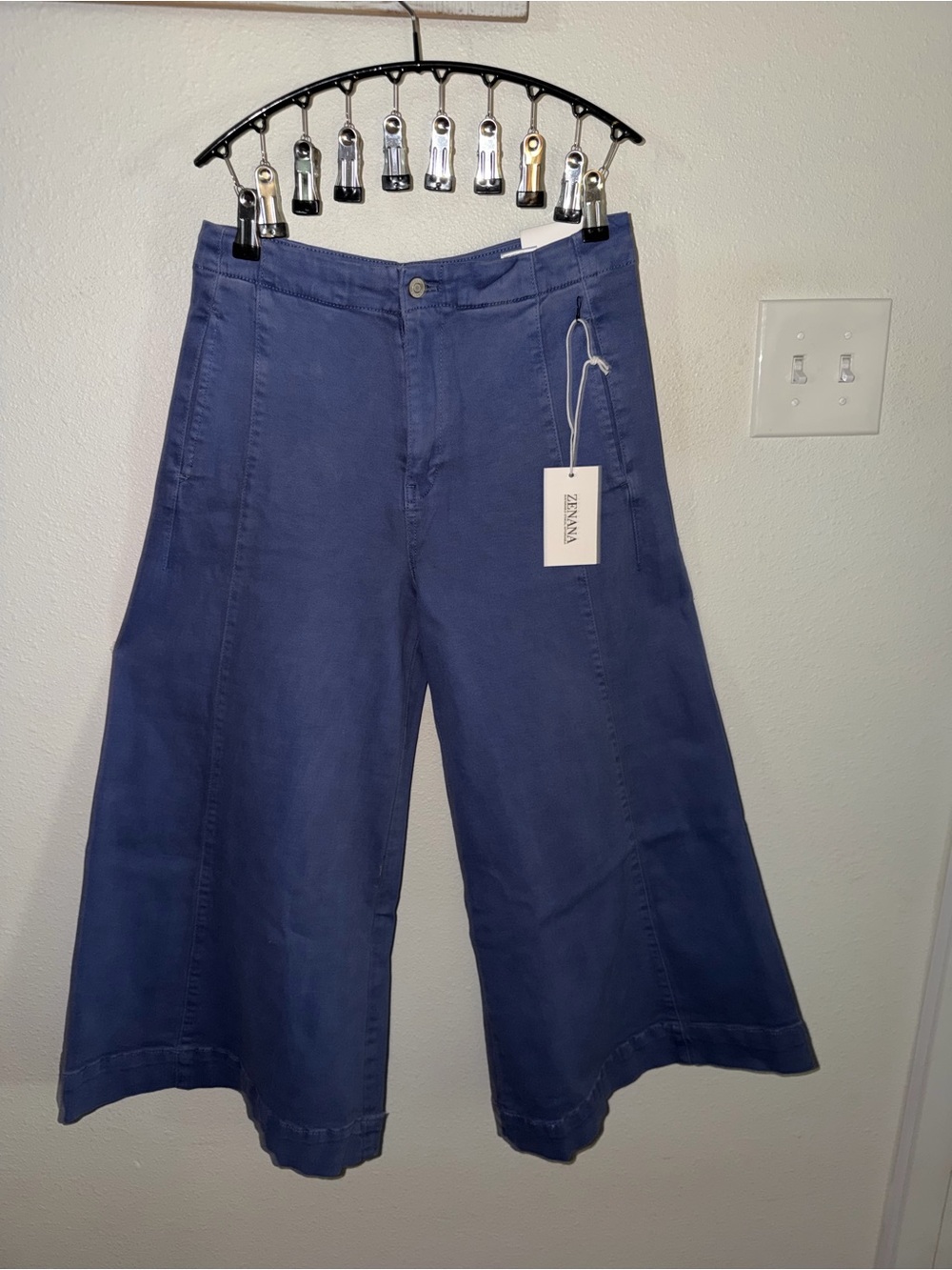 Zenana Outfitters Wide-Leg Gaucho Pants-Cotton/Spandex NWT - Picture 3 of 8